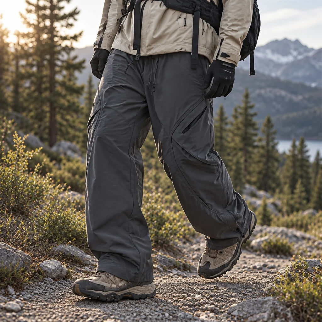 Rill - Unisex Water-Repellent & Quick-Dry Lotus-Effect Hiking Trousers - Dark Grey