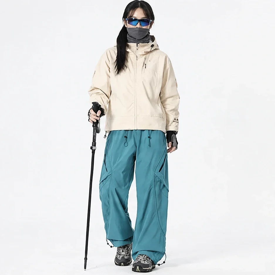 Rill - Unisex Water-Repellent & Quick-Dry Lotus-Effect Hiking Trousers - Ocean blue