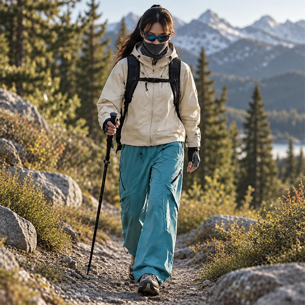 Rill - Unisex Water-Repellent & Quick-Dry Lotus-Effect Hiking Trousers - Ocean blue