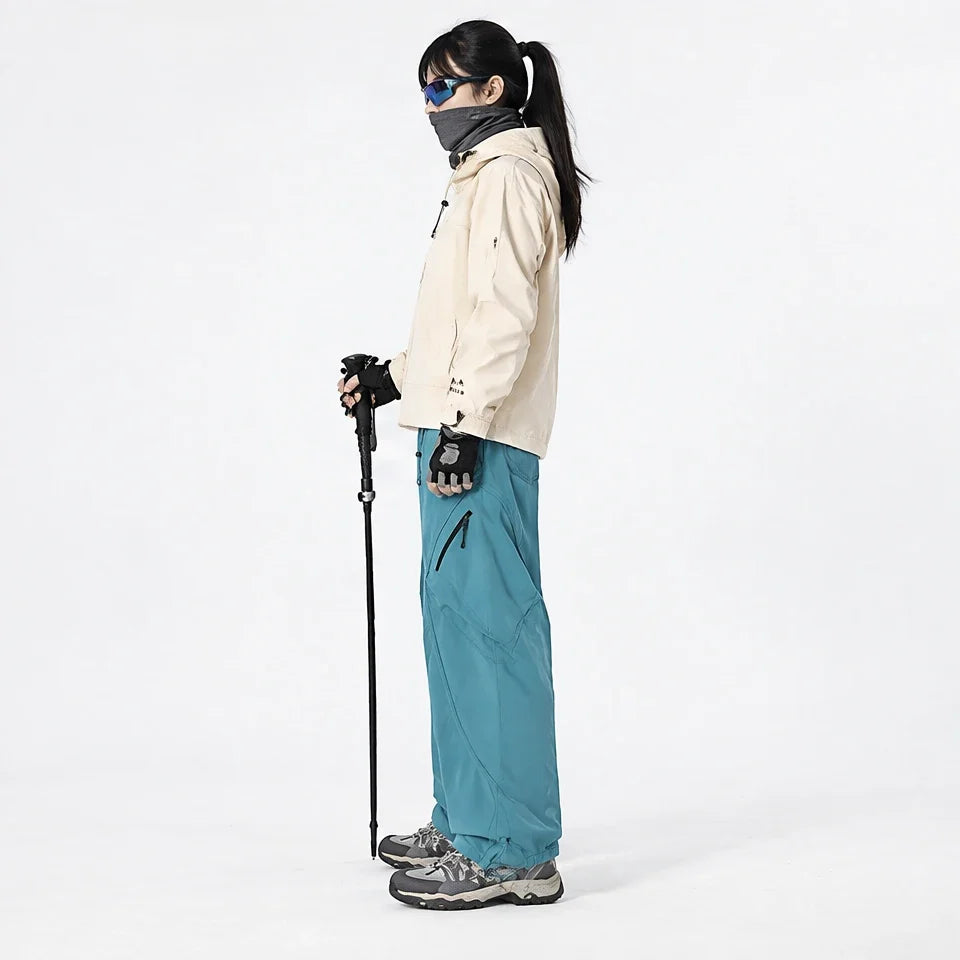 Rill - Unisex Water-Repellent & Quick-Dry Lotus-Effect Hiking Trousers - Ocean blue