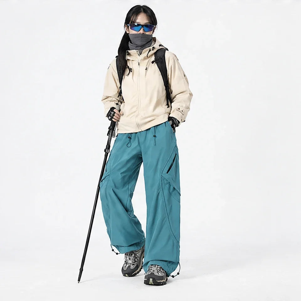 Rill - Unisex Water-Repellent & Quick-Dry Lotus-Effect Hiking Trousers - Ocean blue